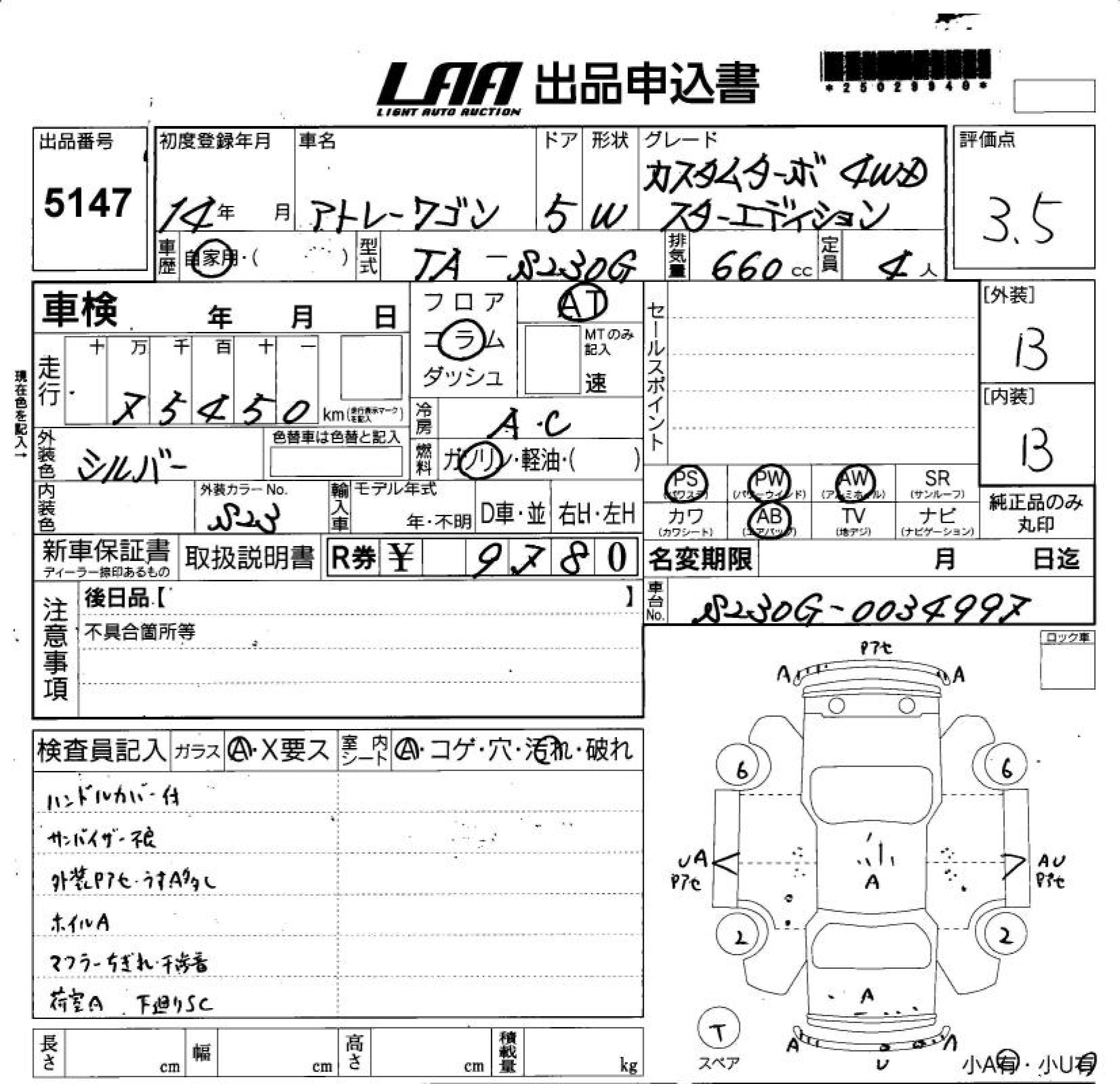 DAIHATSU ATRAI WAGON