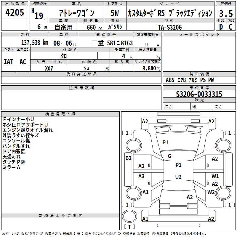 DAIHATSU ATRAI WAGON