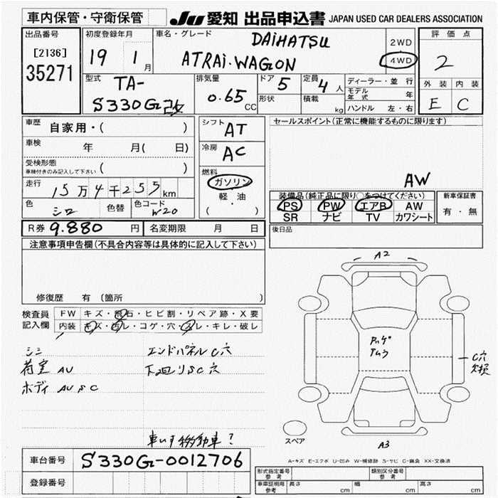DAIHATSU ATRAI WAGON