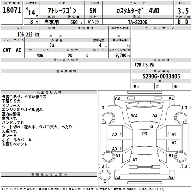 DAIHATSU ATRAI WAGON