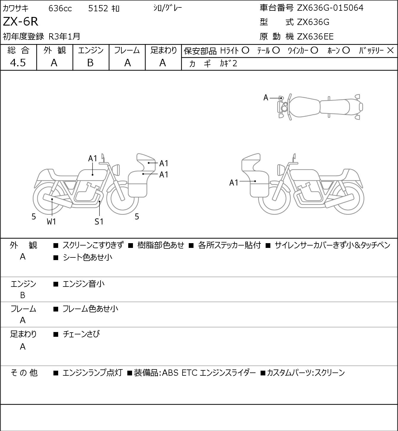 Kawasaki NINJA ZX-6R ZX636G - купить недорого