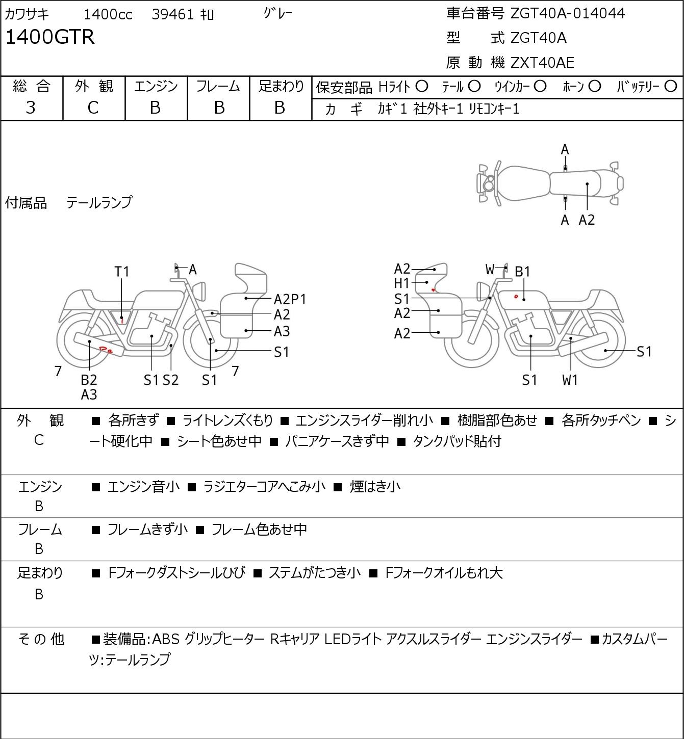 Kawasaki GTR 1400 ZGT40A - купить недорого