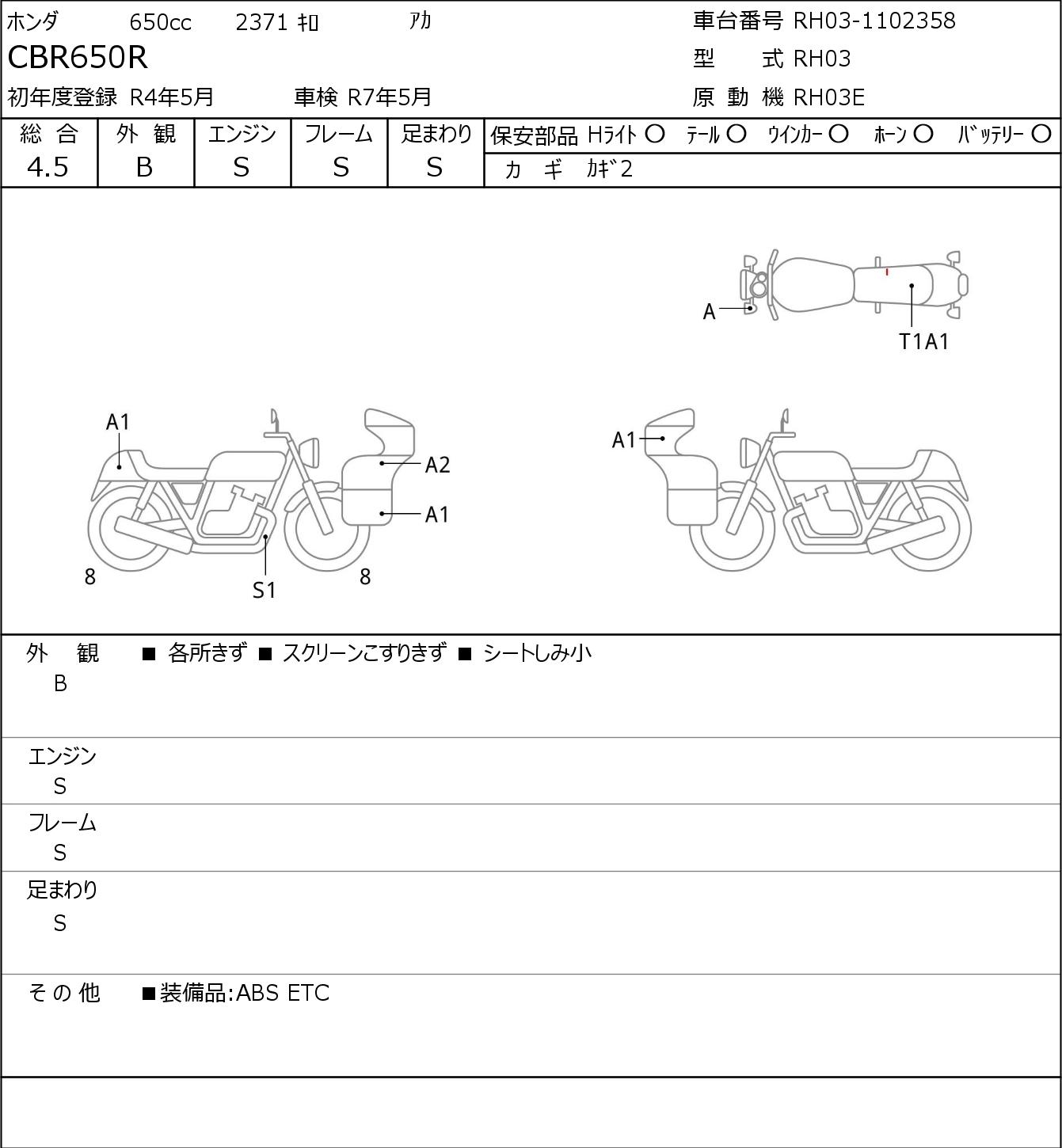 Honda CBR 650 R RH03 2022г. 2371