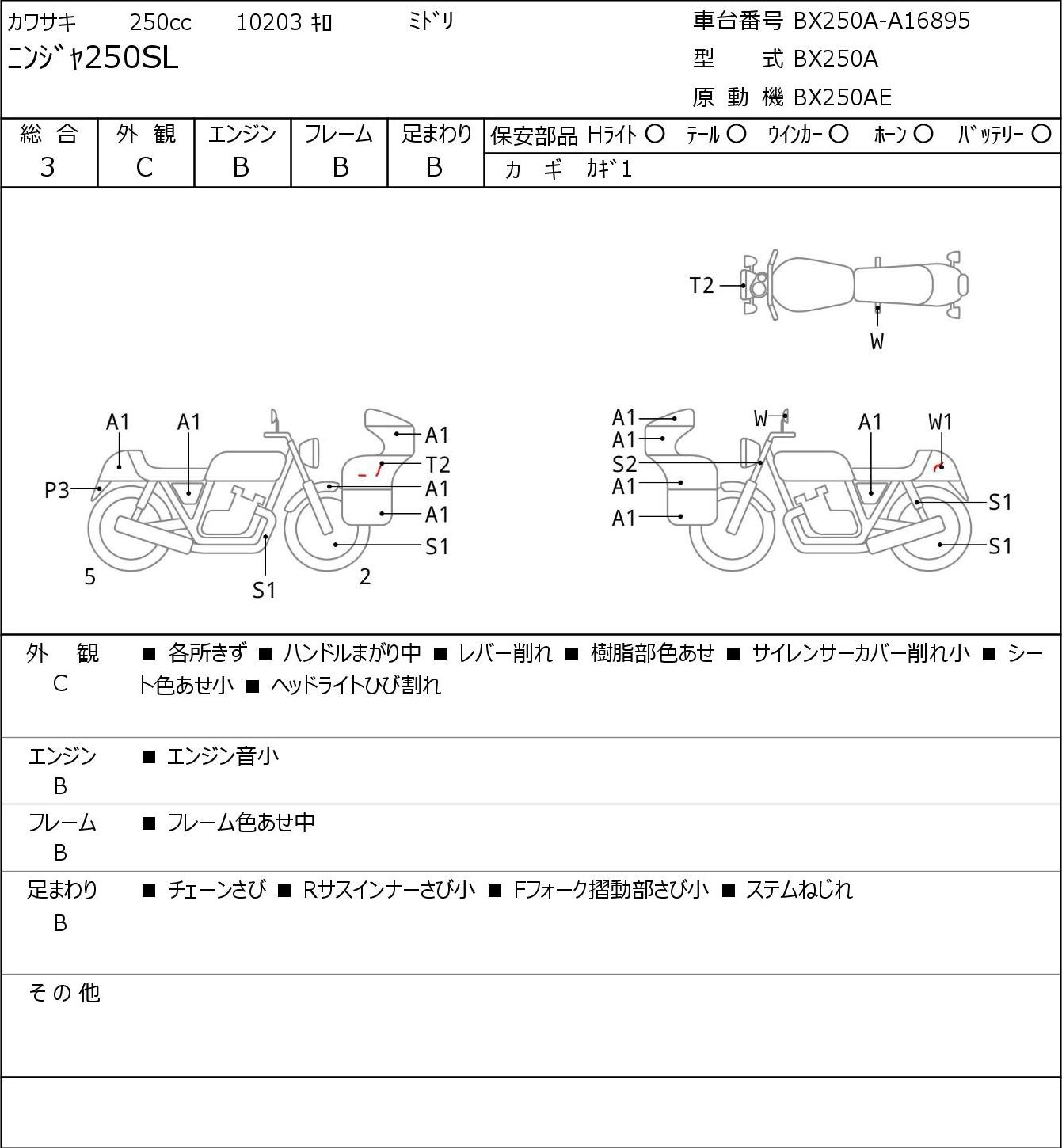 Kawasaki NINJA 250 SL BX250A г. 10203