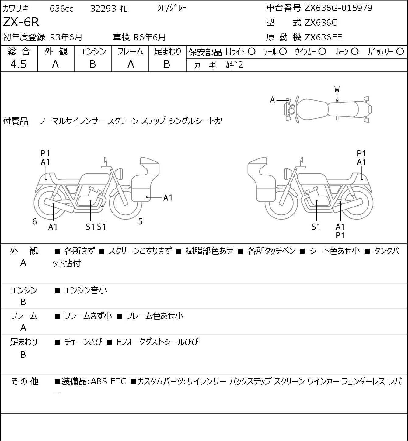 Kawasaki NINJA ZX-6R ZX636G 2021г. 32293