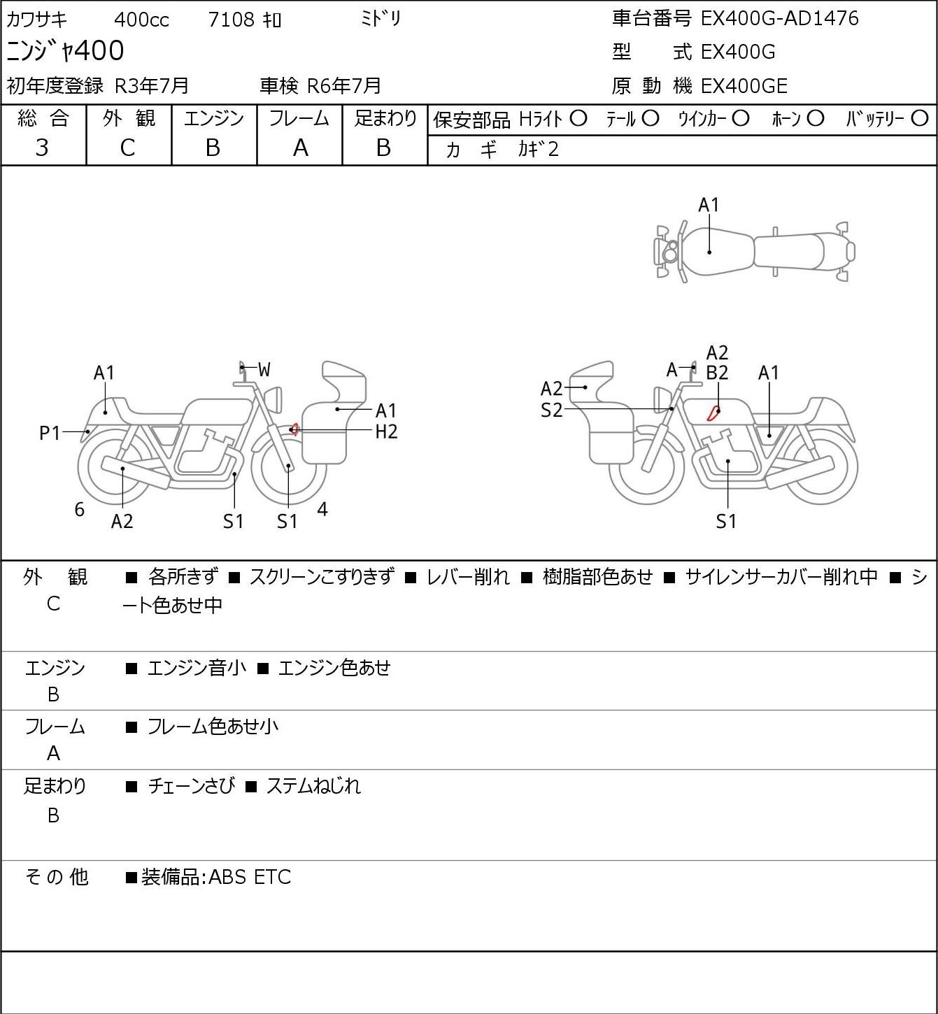 Kawasaki NINJA 400 EX400G - купить недорого