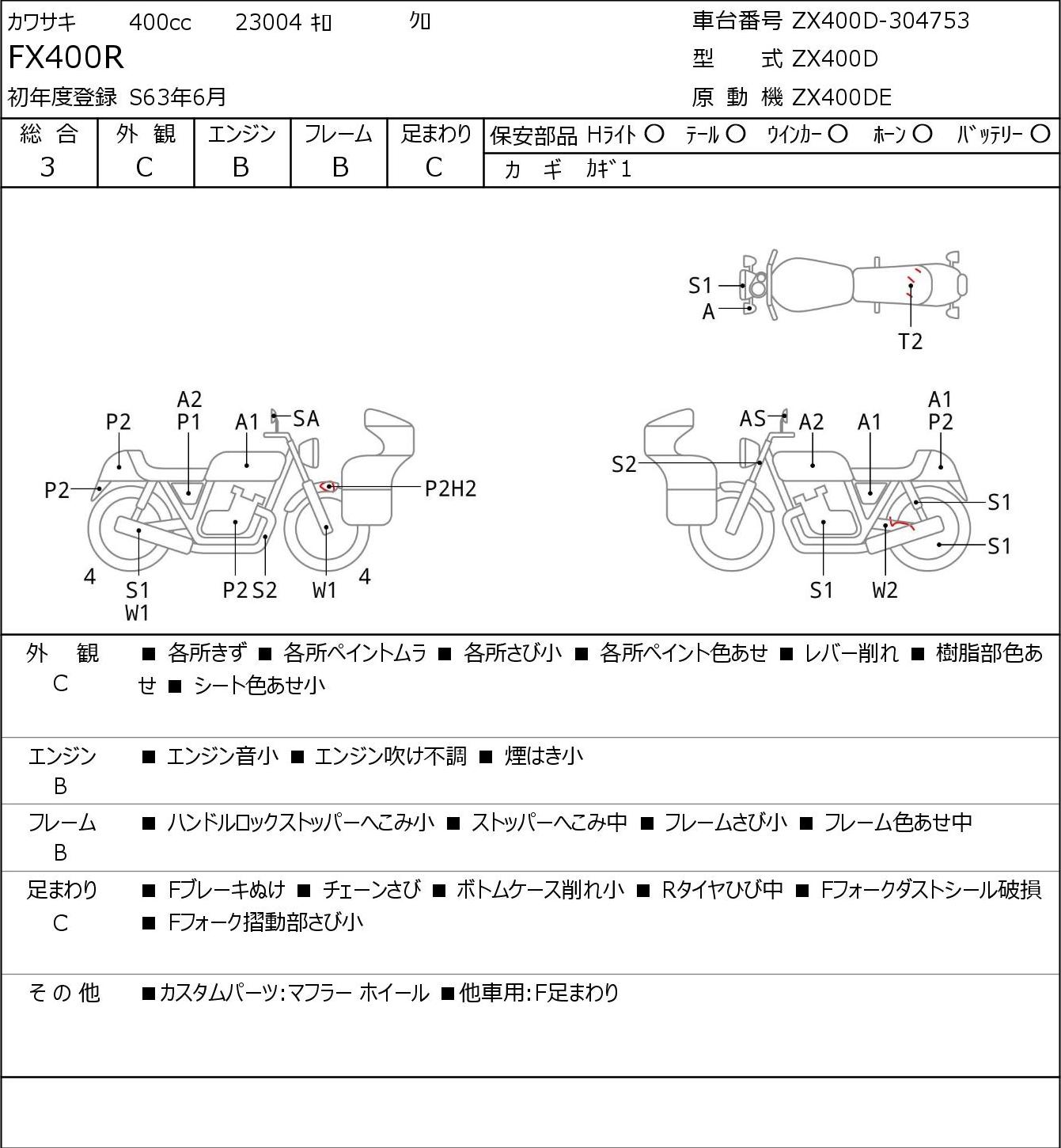 Kawasaki FX 400R ZX400D - купить недорого