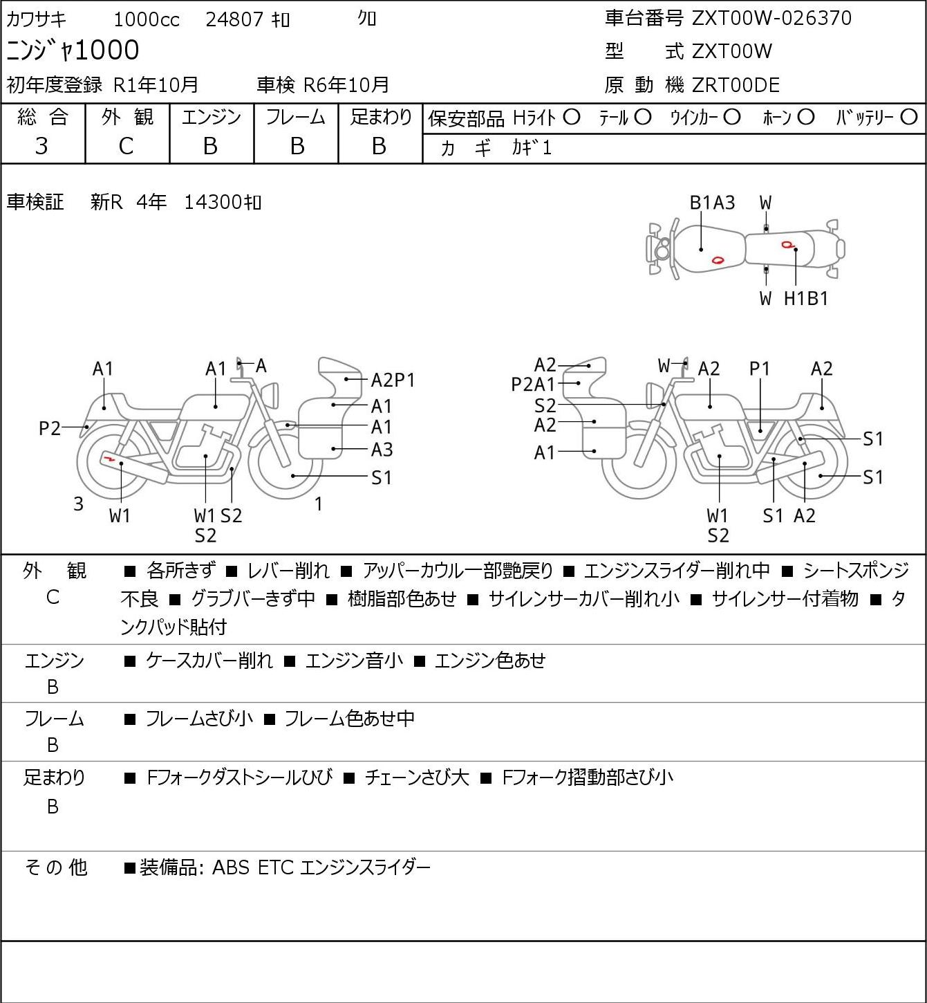 Kawasaki NINJA 1000 ZXT00W 2019г. 24807