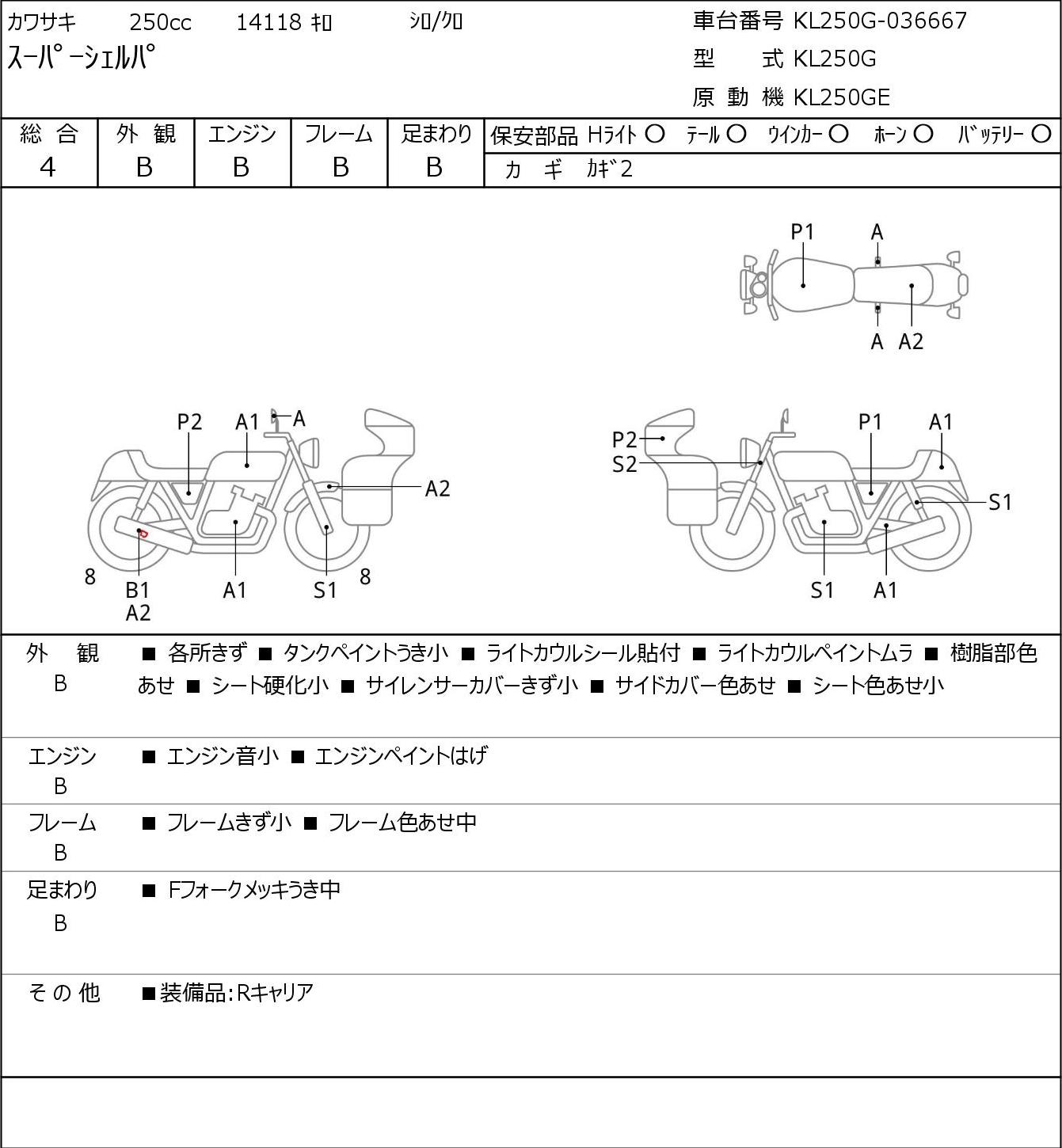 Kawasaki SUPER SHERPA KL250G г. 14118