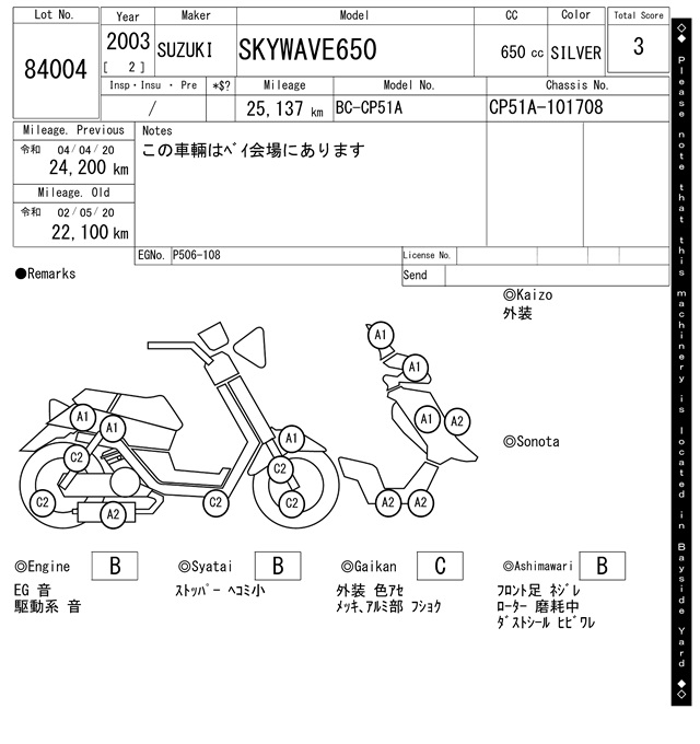 Suzuki SKYWAVE 650  - купить недорого
