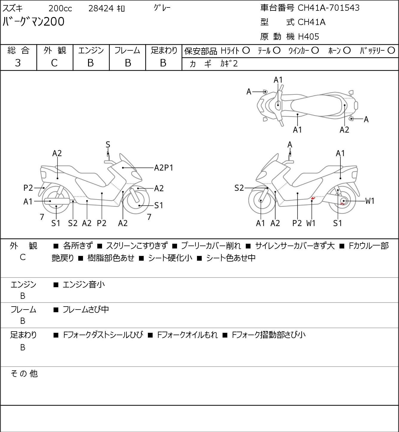 Suzuki BURGMAN 200 CH41A - купить недорого
