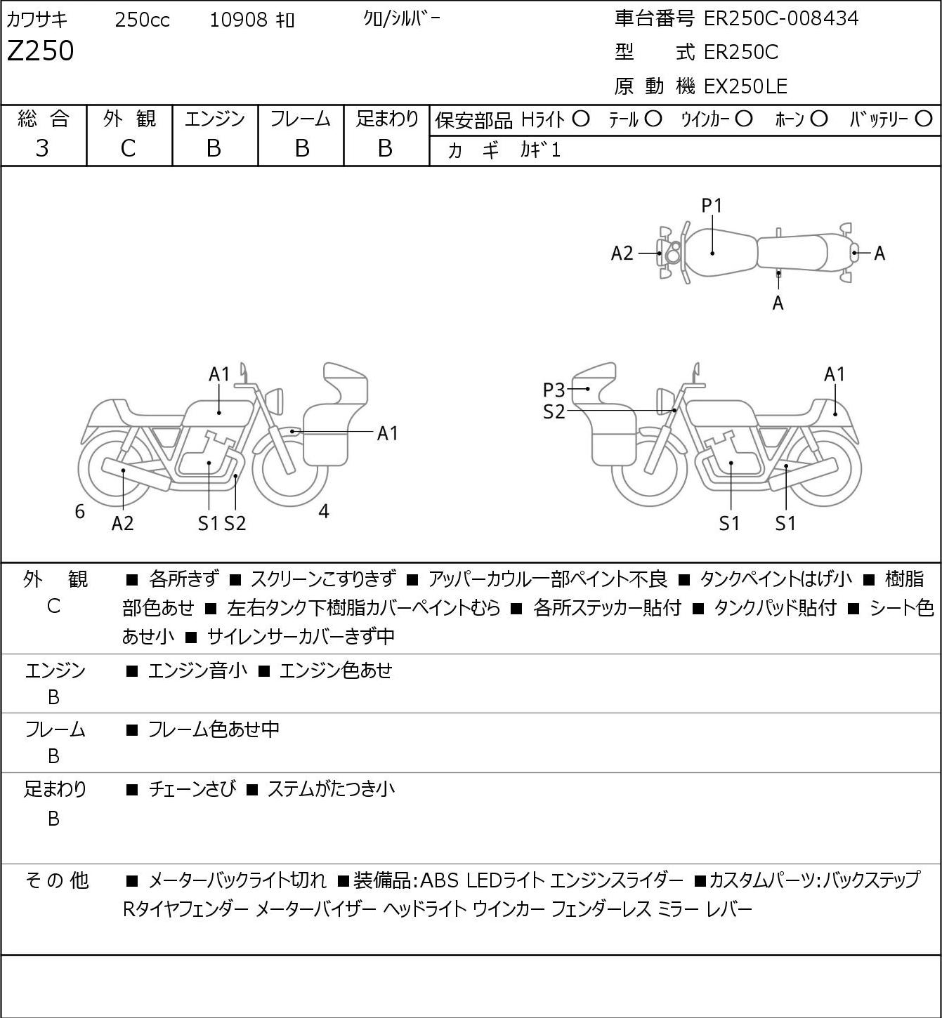 Kawasaki Z250 ER250C 2015г. 10908